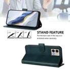For Motorola Moto G Stylus 5G 2023 Line Splicing Buckle Retro Leather Phone Case(Dark Green) - 3