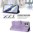 For Motorola Moto G Stylus 5G 2023 Line Splicing Buckle Retro Leather Phone Case(Purple) - 3