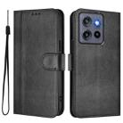For Motorola Moto G Stylus 5G 2025 Global Line Splicing Buckle Retro Leather Phone Case(Black) - 2