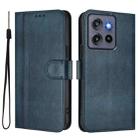 For Motorola Moto G Stylus 5G 2025 Global Line Splicing Buckle Retro Leather Phone Case(Dark Blue) - 2