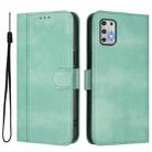 For Motorola Moto G Stylus 4G 2021 Line Splicing Buckle Retro Leather Phone Case(Mint) - 2
