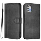 For Motorola Moto G Stylus 4G 2021 Line Splicing Buckle Retro Leather Phone Case(Black) - 2