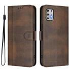 For Motorola Moto G Stylus 4G 2021 Line Splicing Buckle Retro Leather Phone Case(Brown) - 2