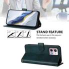 For Motorola Moto G Stylus 4G 2023 Line Splicing Buckle Retro Leather Phone Case(Dark Green) - 3