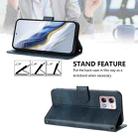 For Motorola Moto G Stylus 4G 2023 Line Splicing Buckle Retro Leather Phone Case(Dark Blue) - 3