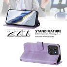 For Motorola Moto G15 / G15 Power Line Splicing Buckle Retro Leather Phone Case(Purple) - 3