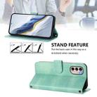 For Motorola Moto G31 4G Global / G41 4G Line Splicing Buckle Retro Leather Phone Case(Mint) - 3