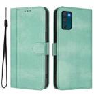 For Motorola Moto G42 4G Line Splicing Buckle Retro Leather Phone Case(Mint) - 2