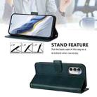 For Motorola Moto G52 4G / G82 5G / G71s Line Splicing Buckle Retro Leather Phone Case(Dark Green) - 3
