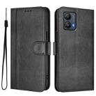 For Motorola Moto G53 5G / G13 4G / G23 4G Line Splicing Buckle Retro Leather Phone Case(Black) - 2