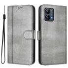 For Motorola Moto G53 5G / G13 4G / G23 4G Line Splicing Buckle Retro Leather Phone Case(Grey) - 2