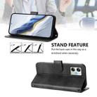 For Motorola Moto G64 India / G54 5G India Line Splicing Buckle Retro Leather Phone Case(Black) - 3