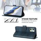 For Motorola Moto G64 India / G54 5G India Line Splicing Buckle Retro Leather Phone Case(Dark Blue) - 3