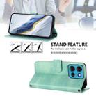 For Motorola Moto G75 5G Line Splicing Buckle Retro Leather Phone Case(Mint) - 3