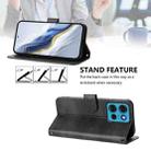 For Motorola Moto G75 5G Line Splicing Buckle Retro Leather Phone Case(Black) - 3