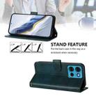 For Motorola Moto G75 5G Line Splicing Buckle Retro Leather Phone Case(Dark Green) - 3