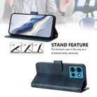 For Motorola Moto G75 5G Line Splicing Buckle Retro Leather Phone Case(Dark Blue) - 3