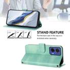 For Motorola Moto G85 5G Line Splicing Buckle Retro Leather Phone Case(Mint) - 3
