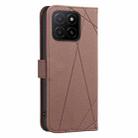 For Honor X5B Geometric Pattern RFID Leather Phone Case(Brown) - 3