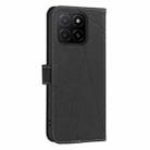 For Honor X5B Geometric Pattern RFID Leather Phone Case(Black) - 3