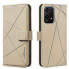 For Honor 200 Lite Geometric Pattern RFID Leather Phone Case(Beige) - 1