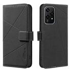 For Honor 200 Lite Geometric Pattern RFID Leather Phone Case(Black) - 1