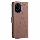For Honor 300 Geometric Pattern RFID Leather Phone Case(Brown) - 3