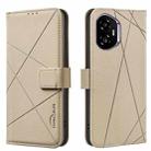 For Honor 300 Geometric Pattern RFID Leather Phone Case(Beige) - 1
