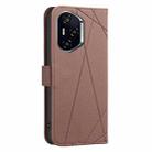 For Honor 300 Pro 5G / 300 Ultra 5G Geometric Pattern RFID Leather Phone Case(Brown) - 3