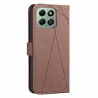 For Honor X6B Geometric Pattern RFID Leather Phone Case(Brown) - 3