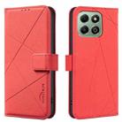 For Honor X6B Geometric Pattern RFID Leather Phone Case(Red) - 1