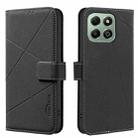 For Honor X6B Geometric Pattern RFID Leather Phone Case(Black) - 1