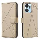For Honor X7A Geometric Pattern RFID Leather Phone Case(Beige) - 1