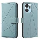 For Honor X7A Geometric Pattern RFID Leather Phone Case(Green) - 1
