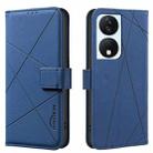 For Honor X7B Geometric Pattern RFID Leather Phone Case(Blue) - 1