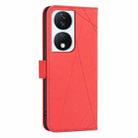 For Honor X7B Geometric Pattern RFID Leather Phone Case(Red) - 3