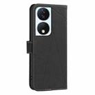 For Honor X7B Geometric Pattern RFID Leather Phone Case(Black) - 3