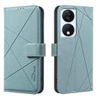For Honor X7B Geometric Pattern RFID Leather Phone Case(Green) - 1