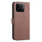 For Honor X7C / 200 Smart Geometric Pattern RFID Leather Phone Case(Brown) - 3