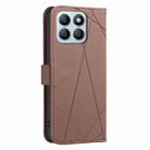 For Honor X8B Geometric Pattern RFID Leather Phone Case(Brown) - 3
