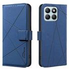 For Honor X8B Geometric Pattern RFID Leather Phone Case(Blue) - 1