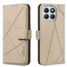 For Honor X8B Geometric Pattern RFID Leather Phone Case(Beige) - 1