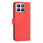 For Honor X8B Geometric Pattern RFID Leather Phone Case(Red) - 3