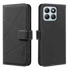 For Honor X8B Geometric Pattern RFID Leather Phone Case(Black) - 1