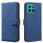 For Honor X8C Geometric Pattern RFID Leather Phone Case(Blue) - 1