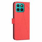For Honor X8C Geometric Pattern RFID Leather Phone Case(Red) - 3