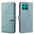 For Honor X8C Geometric Pattern RFID Leather Phone Case(Green) - 1