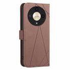For Honor X9B / Magic6 Lite Geometric Pattern RFID Leather Phone Case(Brown) - 3
