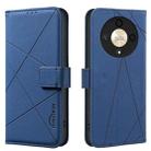 For Honor X9B / Magic6 Lite Geometric Pattern RFID Leather Phone Case(Blue) - 1