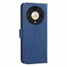 For Honor X9B / Magic6 Lite Geometric Pattern RFID Leather Phone Case(Blue) - 3